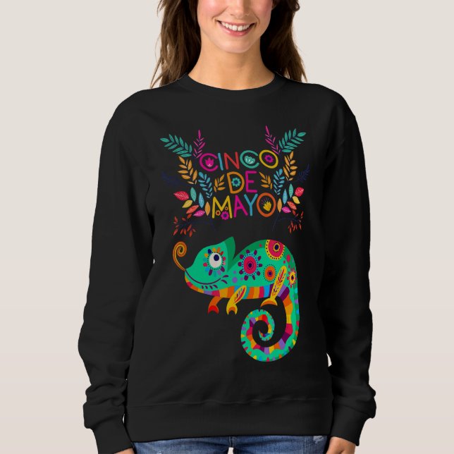 Camiseta Cameleon Animal Cinco De Mayo 2022 Fiesta Tee (Frente)