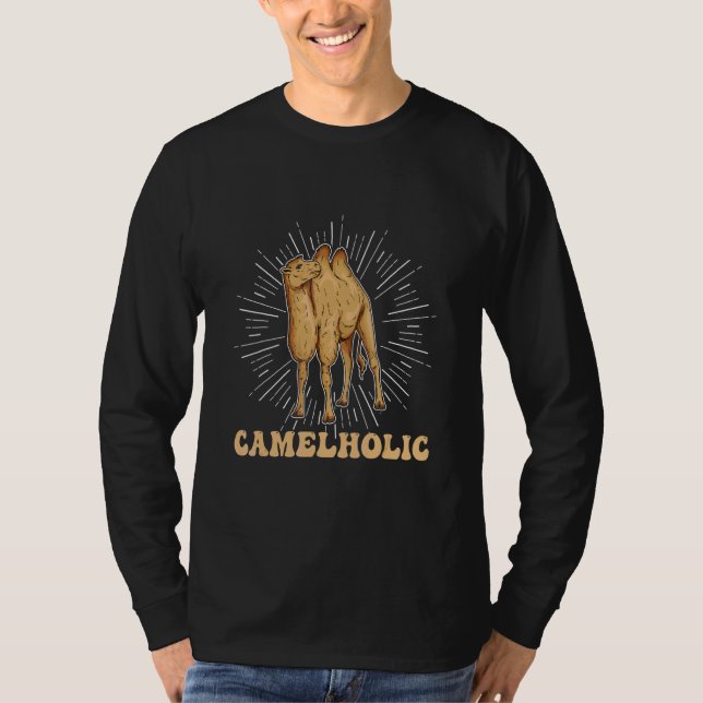 Camiseta Camelhólica Pun Para Um Bactriano (Frente)