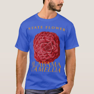 Camiseta Camélia Japonica Flor do Território do Alabama