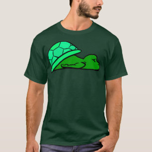 Camiseta Camelinha Verde Escavada Com Tartaruga Centeada