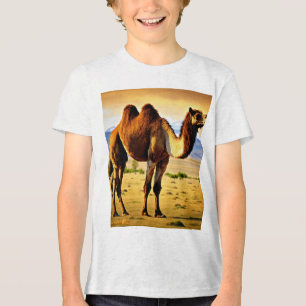 Camiseta Camelo Bactriano Mongol Majestoso em 8K Ultra HD