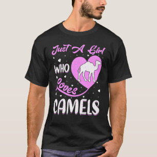 Camiseta Camelo De Forma Cardíaca Só Uma Menina Que Ama Cam