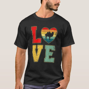 Camiseta Camelo do Amor Vintage Retro Anos 70 80 Coração An