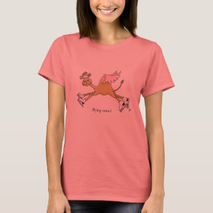 Camiseta Camelo do vôo do patinagem no gelo