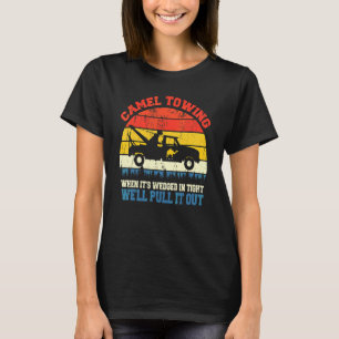 Camiseta Camelo Rebocando Humor Adulto Retro Halloween Llam