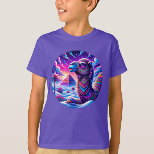 Camiseta Camelo Surreal no Deserto de Neve