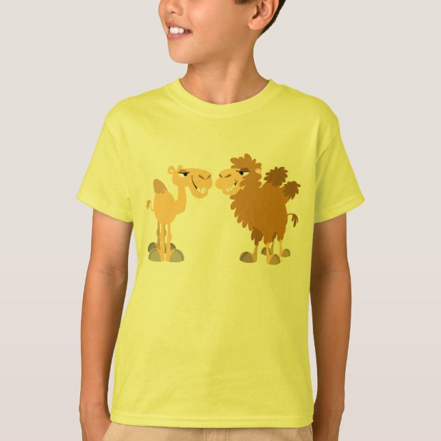 Camiseta Camelos de Cartoon Bonitos Camelos Infantis T-Shir (Frente)