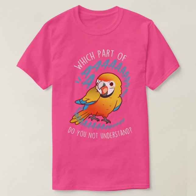 Camiseta Camelot Macaw Parrot Aaaa (Frente do Design)