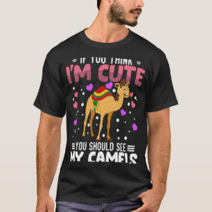 Camiseta Camels Heart Dia de os namorados Animal Para Mulhe