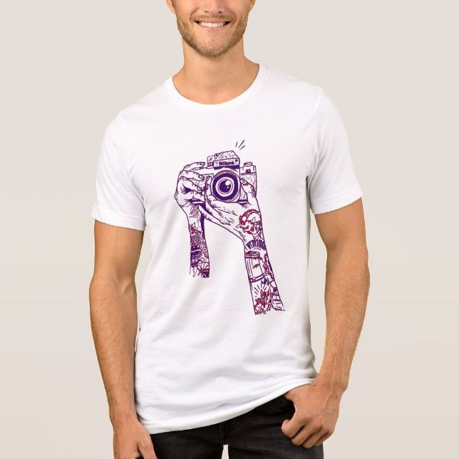 Camiseta Câmera Antiga & Tatuagens (Frente)