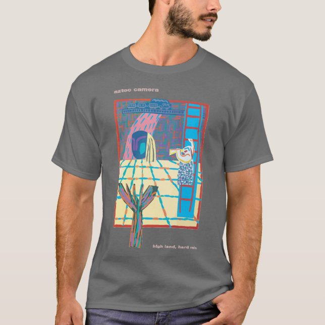 Camiseta Câmera Azteca Amigo de Terra Alta Chuva Forte (Frente)