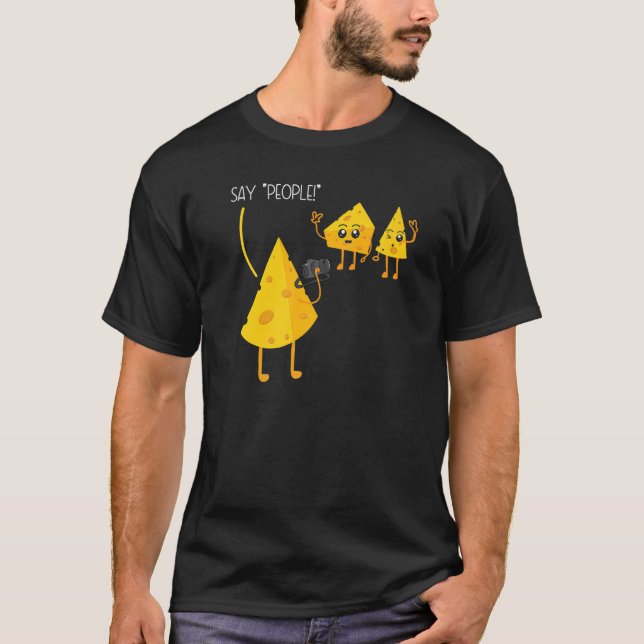 Camiseta Câmera Cheddar Cheddar Chesy Mozzarella (Frente)