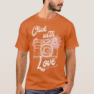 Camiseta Câmera com amor para fotógrafos