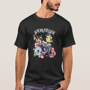 Camiseta Câmera Contadora de Histórias Fotografia Fotógrafo