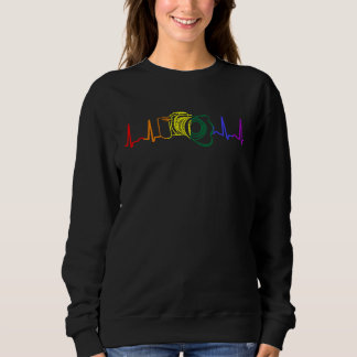 Camiseta Câmera Coração Batendo Arco-íris Fotografia LGBTQ+