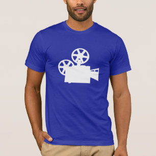 Camiseta Câmera de filme azul