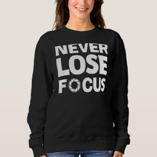 Camiseta Câmera de focagem de nunca Perder