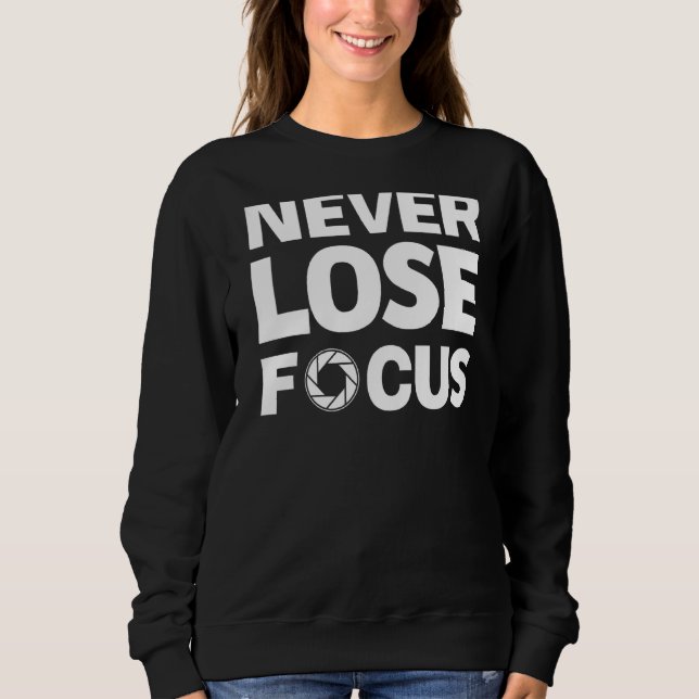 Camiseta Câmera de focagem de nunca Perder (Frente)