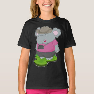 Camiseta Câmera de Fotografador Elefante