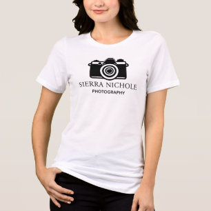 Camiseta Câmera de Fotografia Moderna Preta
