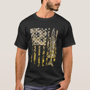 Camiseta Câmera de pesca de lúcio vintage camuflada com ban