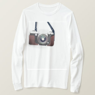 Camiseta Câmera estilo retrô vintage