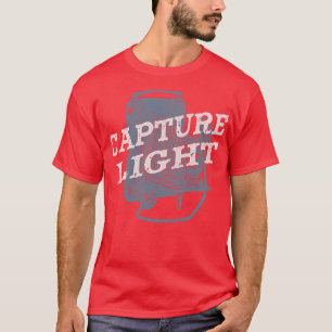 Camiseta Câmera fotográfica de captura de luz
