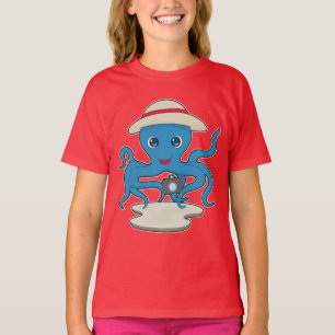 Camiseta Câmera fotográfica Octopus