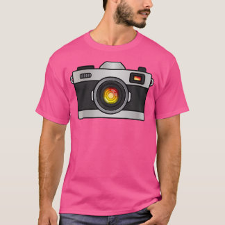 Camiseta Câmera Fotográfica Vintage Realista