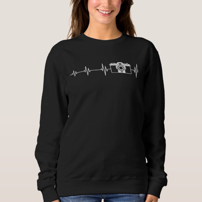 Camiseta Camera Heartbeat Photographer Camera (Frente)