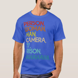 Camiseta Câmera Homem Mulher Pessoa Câmera Tv Prisão Engraç