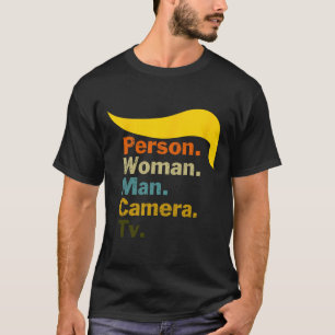 Camiseta Camera Homem-Mulher Tv Teste Cognitivo Shirt Trump
