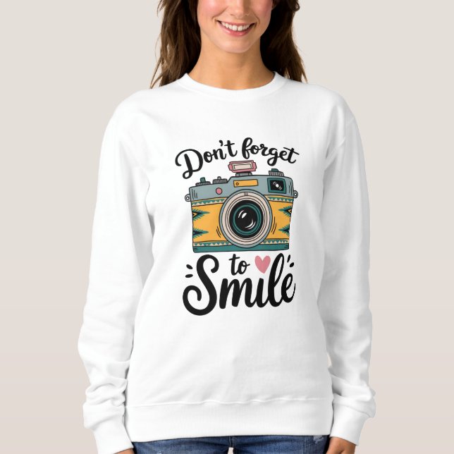 Camiseta Câmera - Não Esqueça de Fingir que Você Está Bem (Frente)