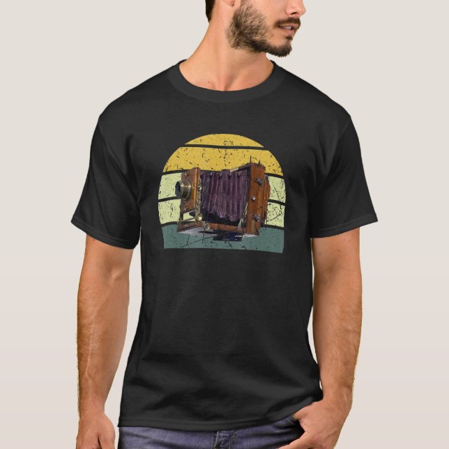 Camiseta Câmera Obscura Antiga Câmera Fotografia (Frente)