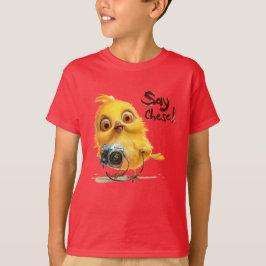 Camiseta Câmera pintinho "Diga queijo"