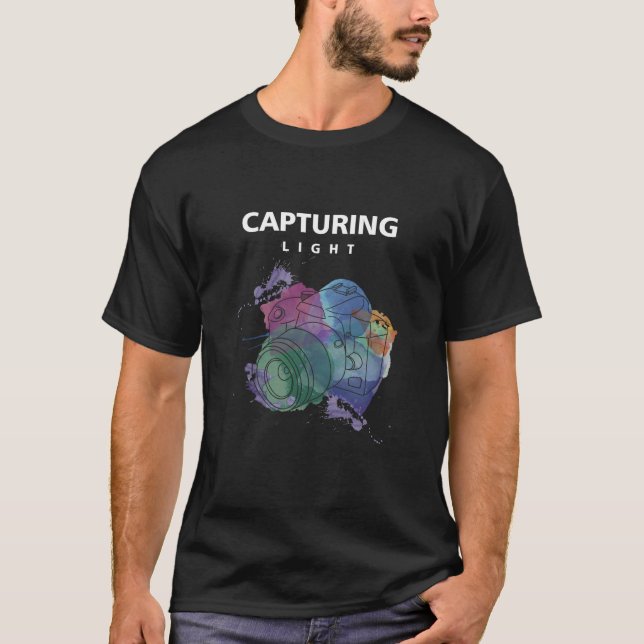 Camiseta Câmera que captura a luz (Frente)