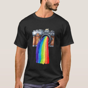 Camiseta Câmera Rainbow Cameraman Fotografia