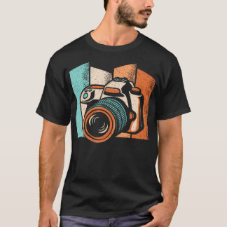 Camiseta Câmera retrô amor pela fotografia vintage fotógraf