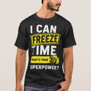 Camiseta Cameraman Fotógrafo Posso Congelar o Tempo