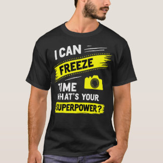 Camiseta Cameraman Fotógrafo Posso Congelar o Tempo