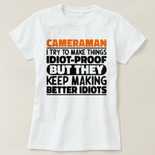 Camiseta Cameraman, Tento Fazer Coisas Engraçadas
