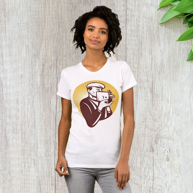 Camiseta Cameraman Vintage Fotógrafo Retro (Criador carregado)