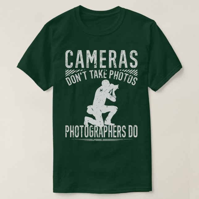 Camiseta Câmeras não tiram fotos Fotografias (Frente do Design)