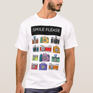 Camiseta Câmeras Vintage! Entusiasta da câmera, fotógrafo