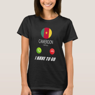 Camiseta Cameroon Bandeira Souvenir Camarões Está Chamando