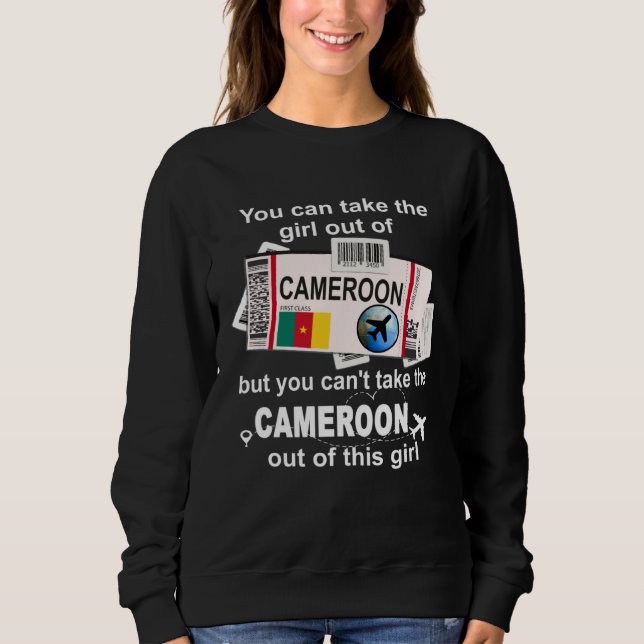 Camiseta Cameroon Boarding Pass  Cameroon Girl  Cameroon (Frente)