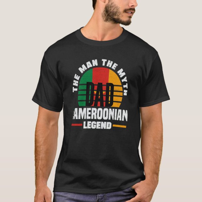 Camiseta Cameroon Cameroonian Cameroon Flag Fathers Day (Frente)