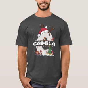 Camiseta Camila Christmasw Camila Nome para o Natal engraça