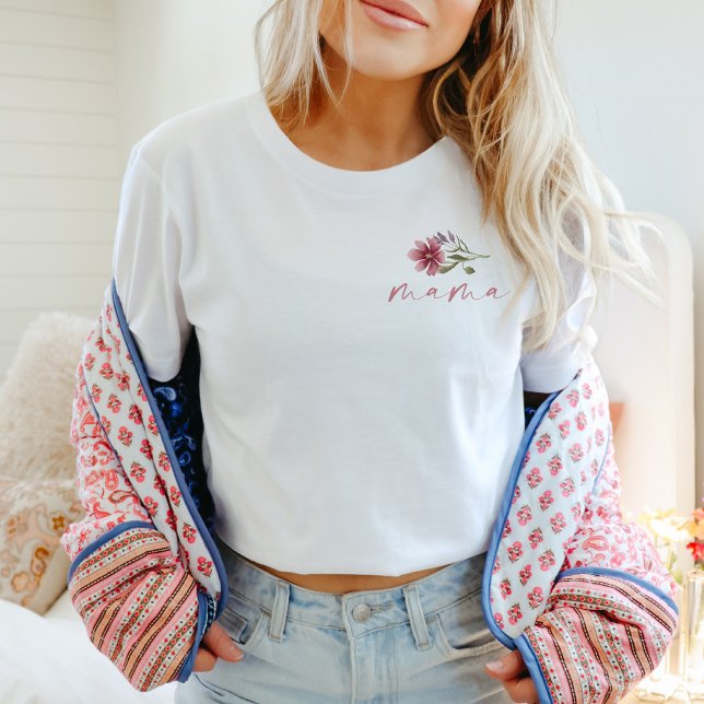 Camiseta CAMILLA Boho Wildflower Mama Aniversário (Criador carregado)