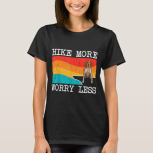 Camiseta Camine mais, preocupe menos coonhound inglês ameri